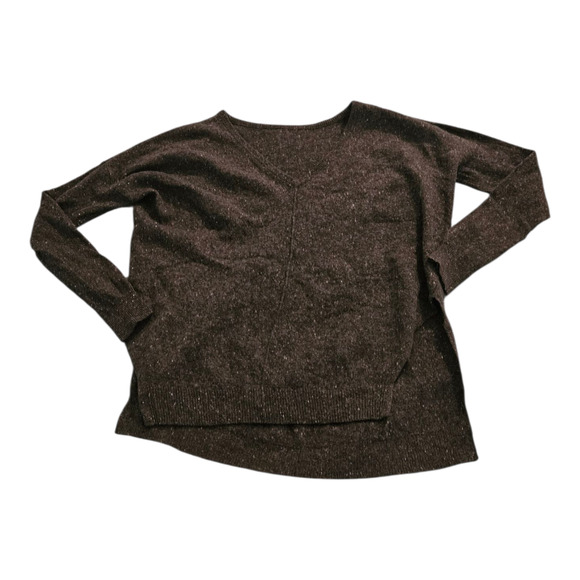 Gray Women's Size Small Long Sleeve Partial V-Neck Shirt - Picture 1 of 6